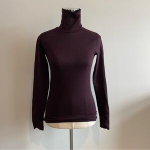 Athleta Flurry Seamless Burgundy Cabernet  Turtleneck top
